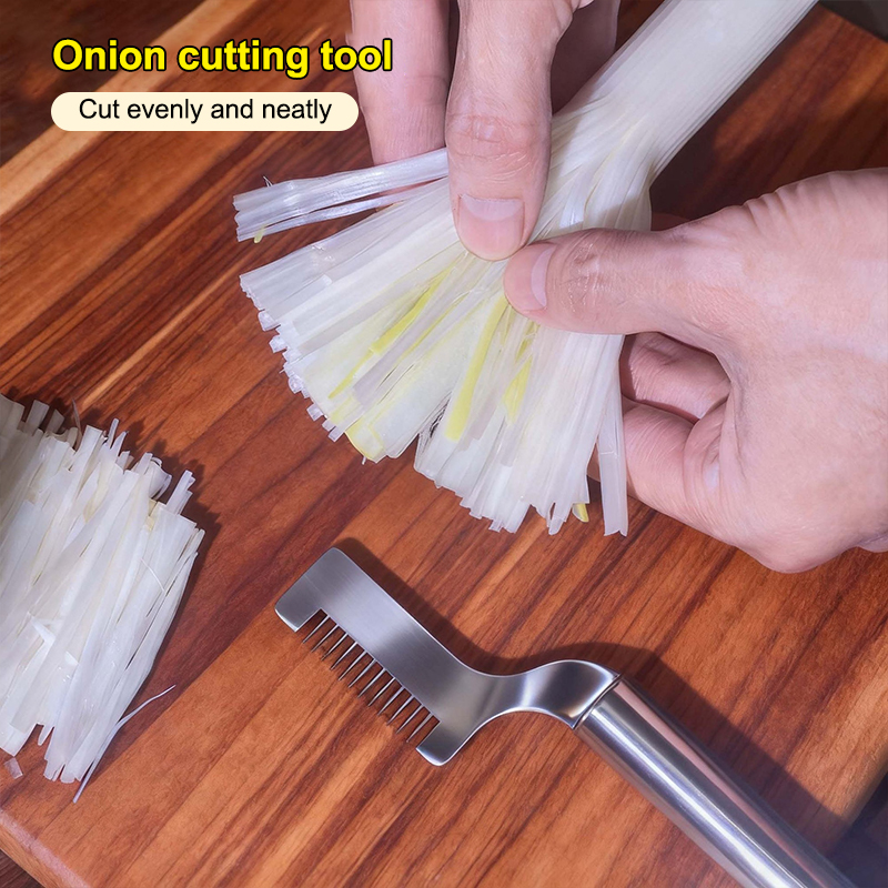 Kitchen Gadgets Green - Yenilikçi Paslanmaz Çelik Yeşil Soğan Doğrayıcı