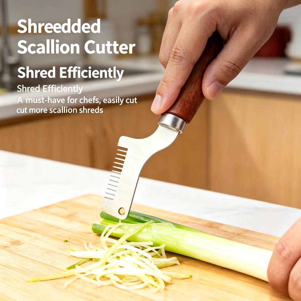 Kitchen Gadgets Green - Paslanmaz Çelik Yeşil Soğan Dilimleme Bıçağı