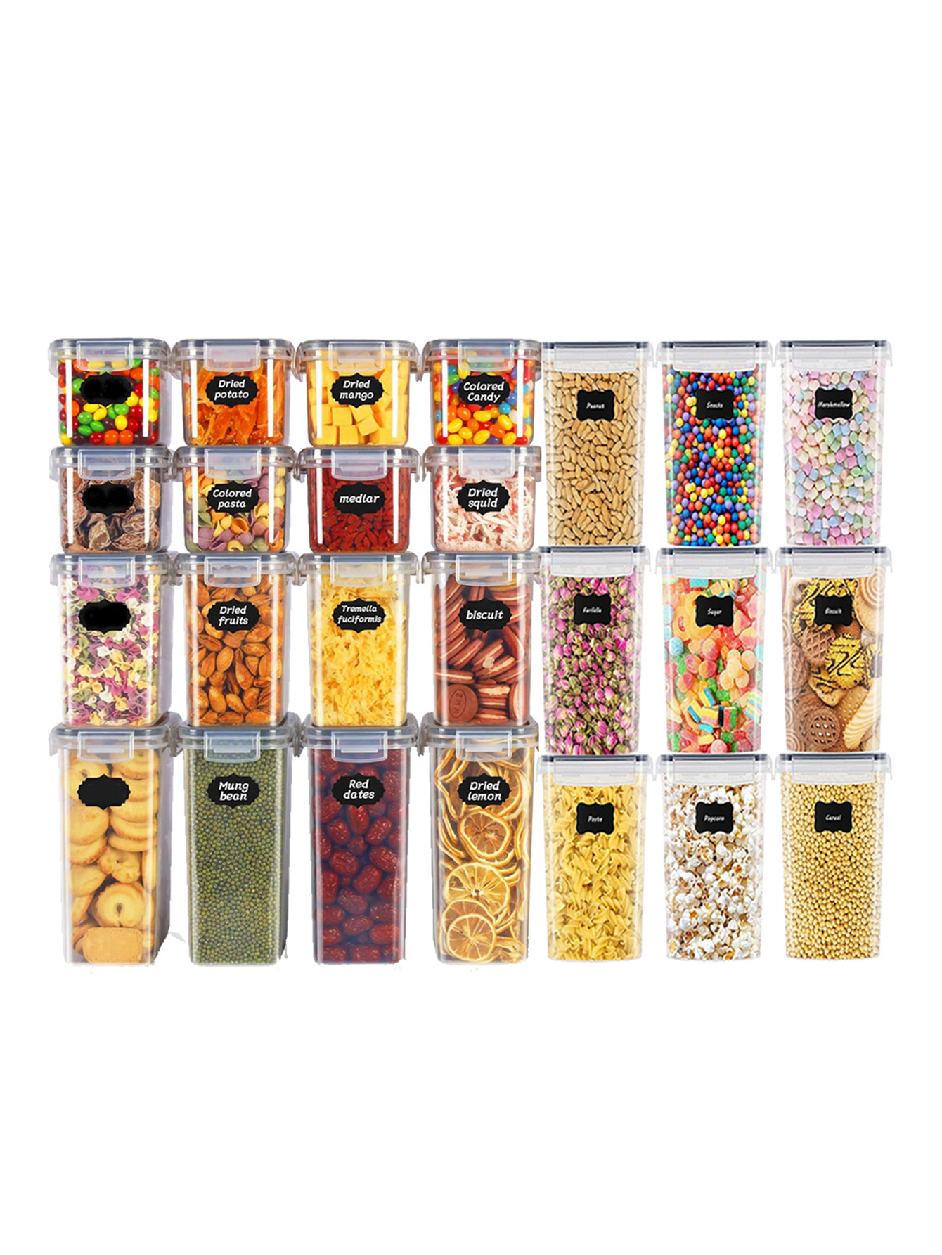 Kitchen Gadgets Organizer - 48 adet, Kapaklı Mühürlü Gıda Saklama