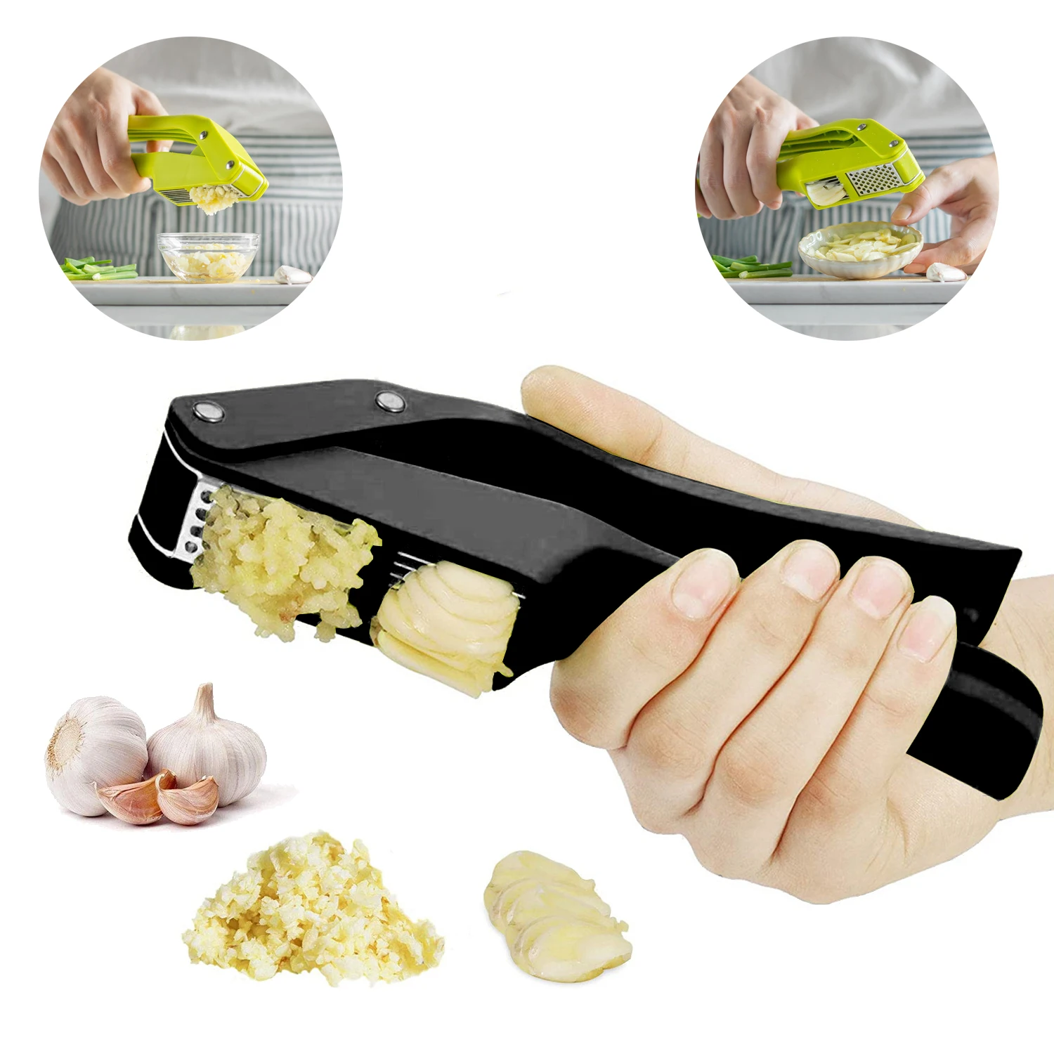 Kitchen Gadgets Gift - 2'si 1 Arada Sarımsak Ezme ve
