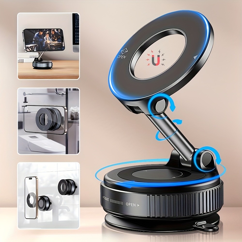 Kitchen Gadgets Recipes - Vakumlu Manyetik Telefon Tutucu, Katlanabilir Telefon