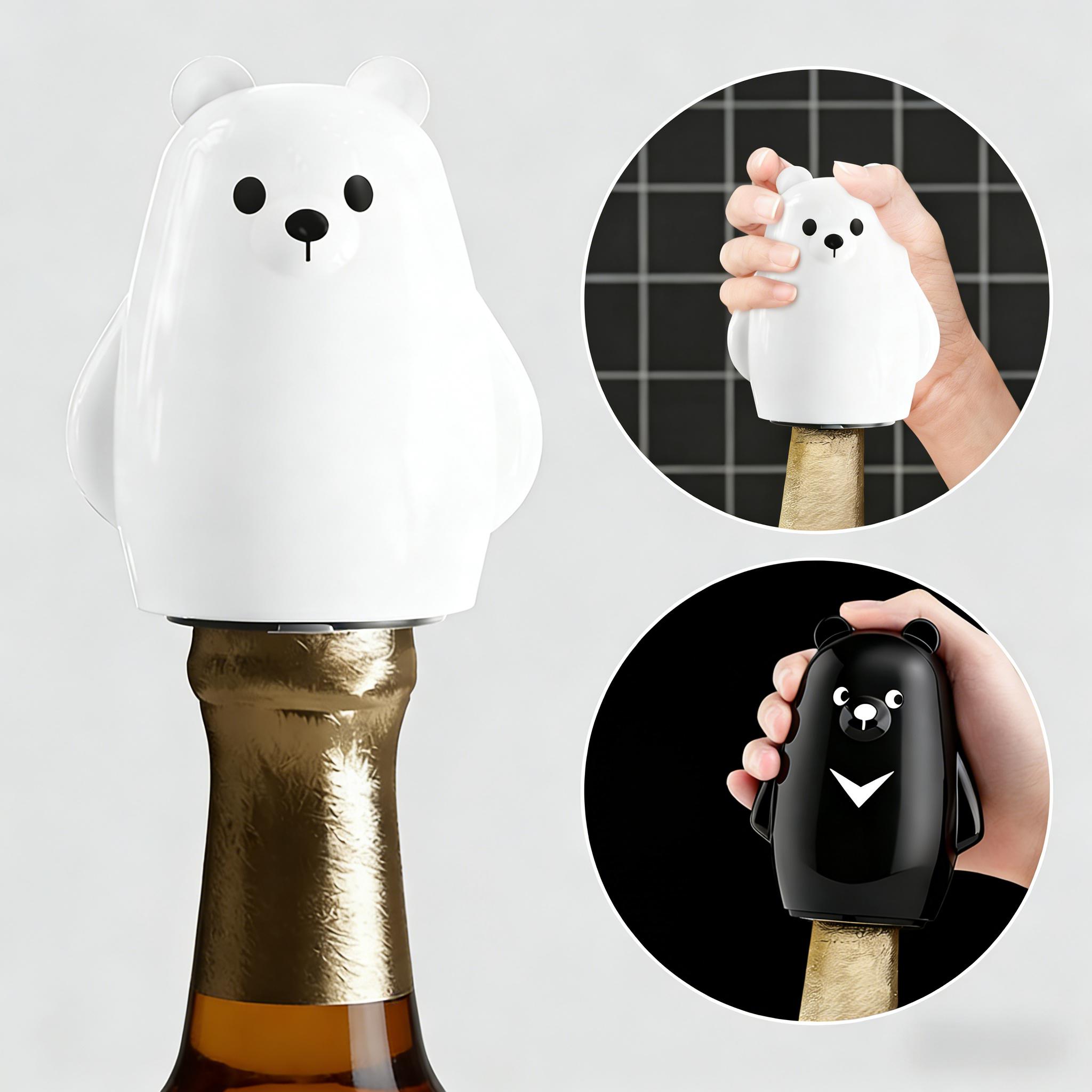 Kitchen Gadgets Gift Ideas - Sevimli Siyah Beyaz Ayı Şişe Açacağı