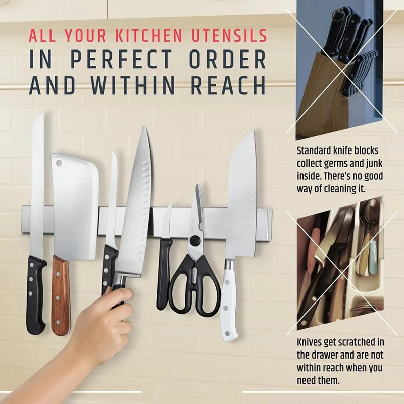 Profesyonel manyetik bıçak şer - Magnetic Knife Strip incelemesi ve fiyatı