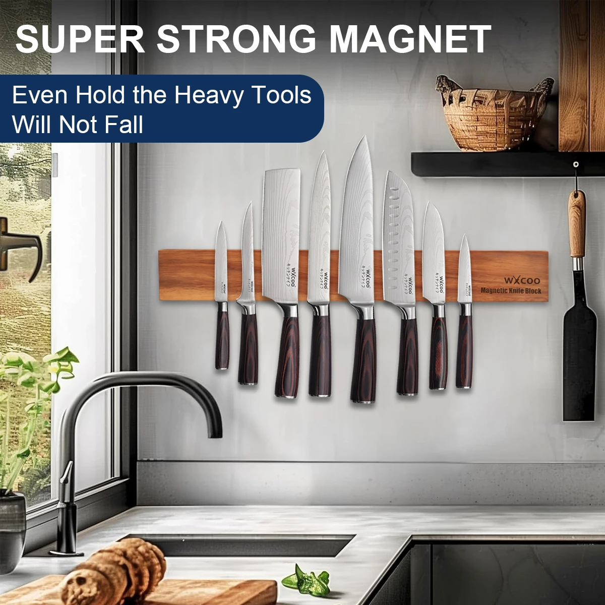 Akasya Ahşap Manyetik Bıçak Tu - Magnetic Knife Strip incelemesi ve fiyatı