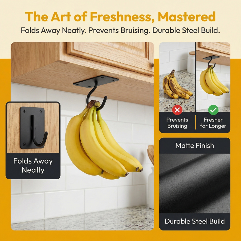Siyah Metal Kendinden Yapışkan - Kitchen Gadgets Organizer incelemesi ve fiyatı