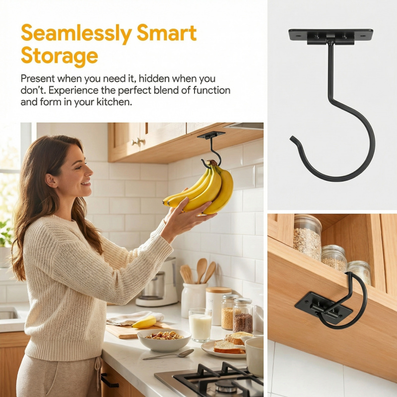 Siyah Metal Kendinden Yapışkan - Kitchen Gadgets Organizer incelemesi ve fiyatı